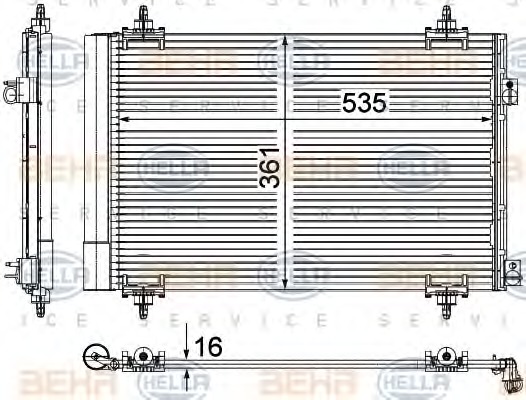 HELLA Klímahűtő 8FC351309-351