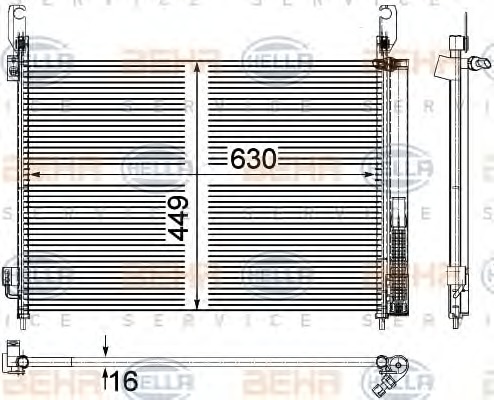 HELLA Klímahűtő 8FC351309-361