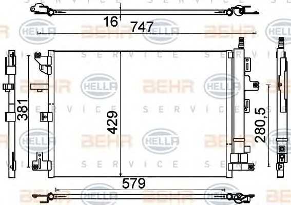 HELLA Klímahűtő 8FC351310-601