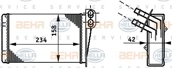 HELLA Fűtőradiátor 8FH351311-031