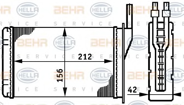 HELLA Fűtőradiátor 8FH351311-051