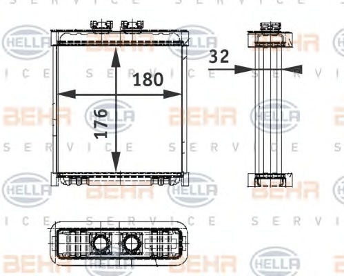 HELLA Fűtőradiátor 8FH351311-121