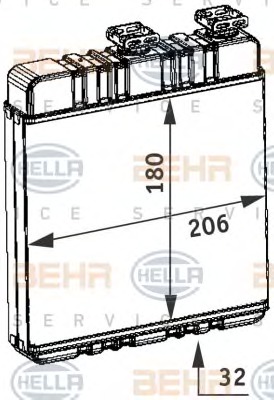 HELLA Fűtőradiátor 8FH351311-141