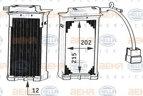 HELLA Fűtőradiátor 8FH351311-251