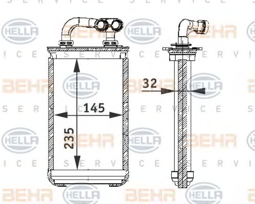 HELLA Fűtőradiátor 8FH351311-291