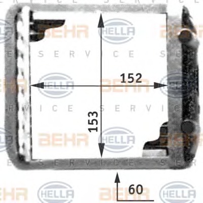 HELLA Fűtőradiátor 8FH351311-371