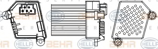 HELLA Vezérlő, fűtés/szellőzés 5HL351311-521