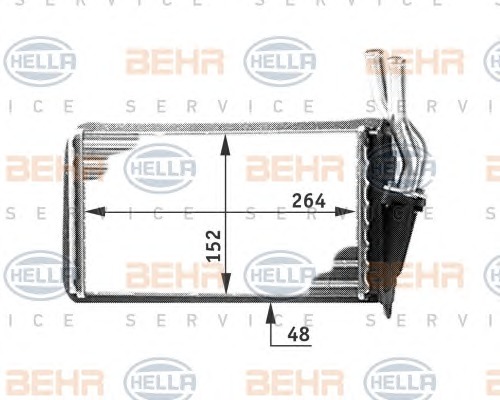 HELLA Fűtőradiátor 8FH351311-561