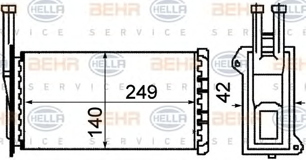 HELLA Fűtőradiátor 8FH351311-571