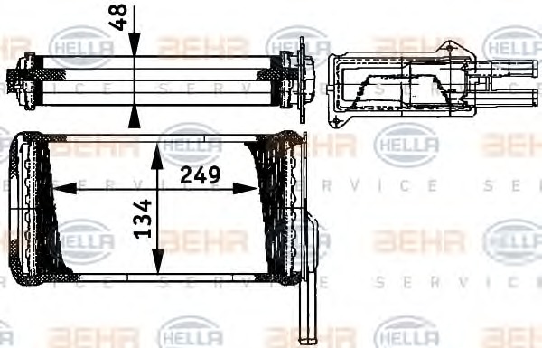 HELLA Fűtőradiátor 8FH351311-581