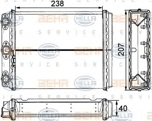 HELLA Fűtőradiátor 8FH351311-611