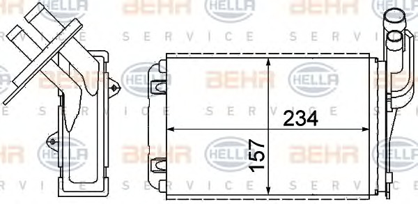 HELLA Fűtőradiátor 8FH351311-631