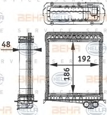 HELLA Fűtőradiátor 8FH351311-751