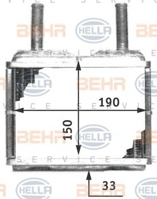 HELLA Fűtőradiátor 8FH351311-771