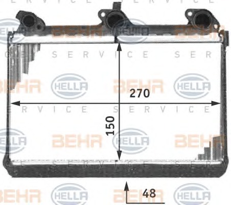 HELLA Fűtőradiátor 8FH351312-011