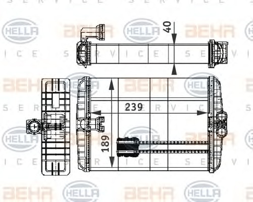 HELLA Fűtőradiátor 8FH351312-021