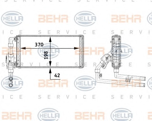 HELLA Fűtőradiátor 8FH351312-191