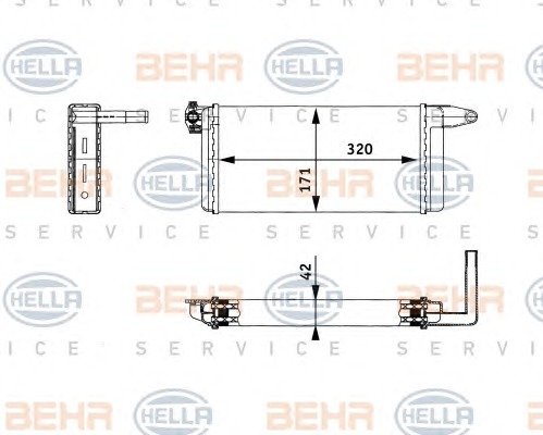 HELLA Fűtőradiátor 8FH351312-281