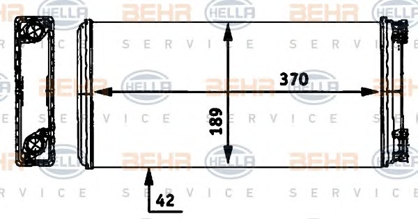 HELLA Fűtőradiátor 8FH351312-361