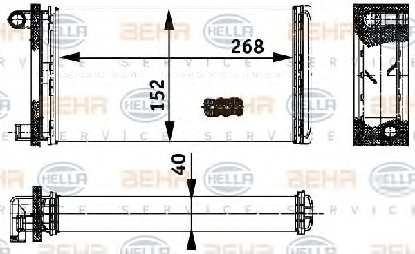 HELLA Fűtőradiátor 8FH351312-391