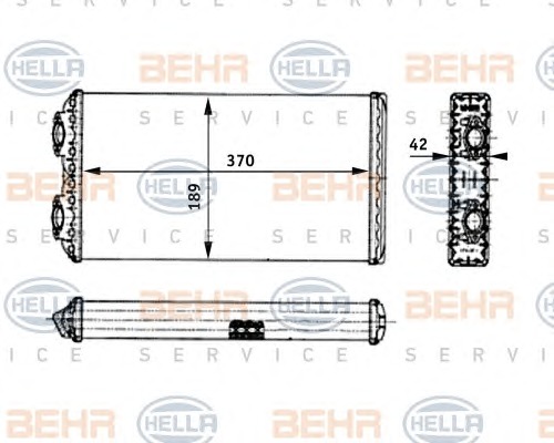 HELLA Fűtőradiátor 8FH351312-441