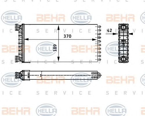 HELLA Fűtőradiátor 8FH351312-551