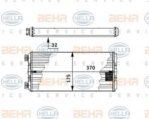 HELLA Fűtőradiátor 8FH351312-571