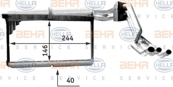 HELLA Fűtőradiátor 8FH351312-771