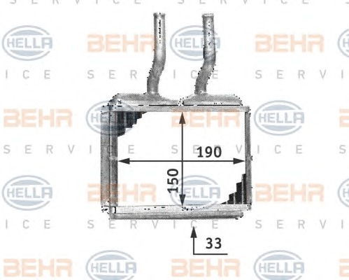 HELLA Fűtőradiátor 8FH351313-021