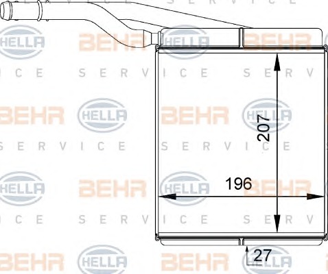 HELLA Fűtőradiátor 8FH351313-091