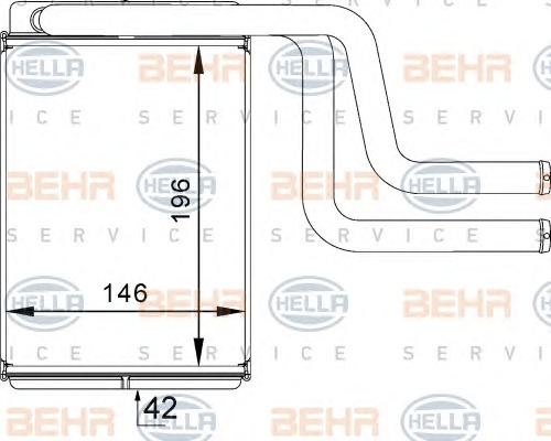 HELLA Fűtőradiátor 8FH351313-161