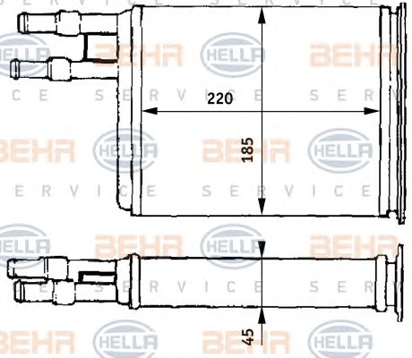 HELLA Fűtőradiátor 8FH351313-171