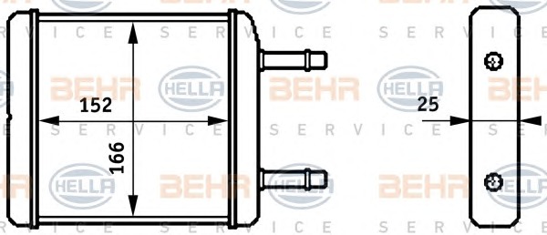 HELLA Fűtőradiátor 8FH351313-181