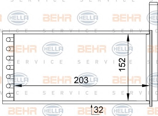 HELLA Fűtőradiátor 8FH351313-231