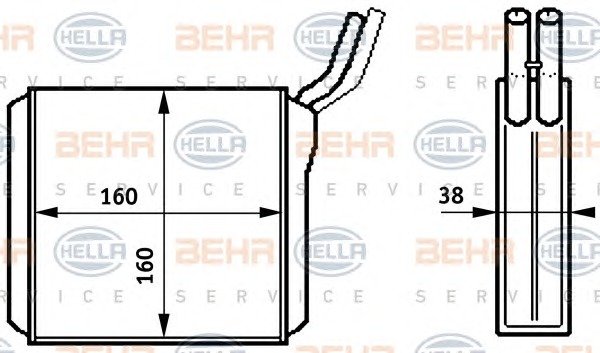 HELLA Fűtőradiátor 8FH351313-261