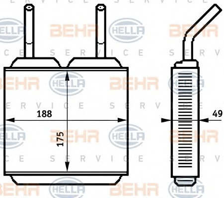 HELLA Fűtőradiátor 8FH351313-271