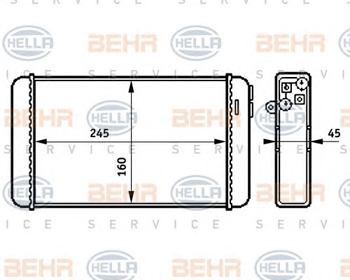 HELLA Fűtőradiátor 8FH351313-281