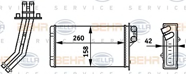 HELLA Fűtőradiátor 8FH351313-311