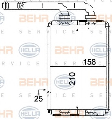 HELLA Fűtőradiátor 8FH351313-321