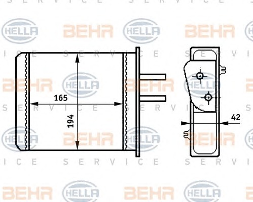 HELLA Fűtőradiátor 8FH351313-351