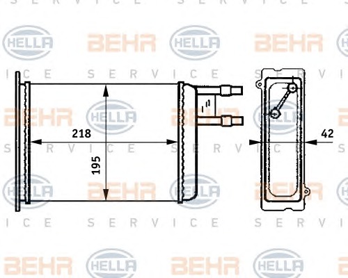 HELLA Fűtőradiátor 8FH351313-371