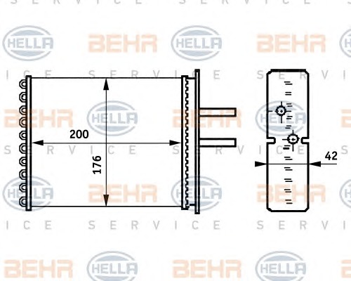 HELLA Fűtőradiátor 8FH351313-381