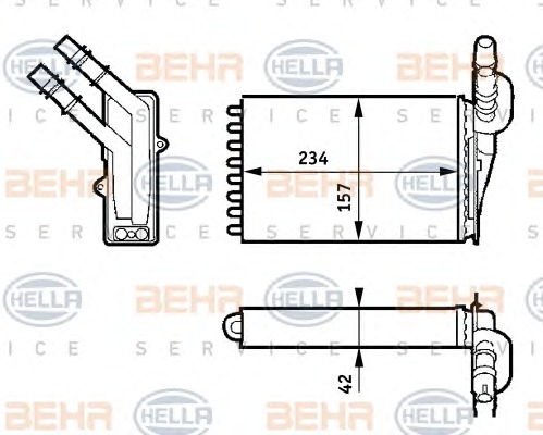 HELLA Fűtőradiátor 8FH351313-391