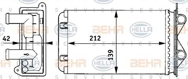 HELLA Fűtőradiátor 8FH351313-401