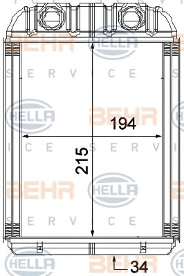 HELLA Fűtőradiátor 8FH351315-351