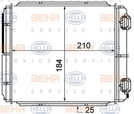 HELLA Fűtőradiátor 8FH351315-371