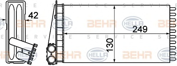 HELLA Fűtőradiátor 8FH351315-461