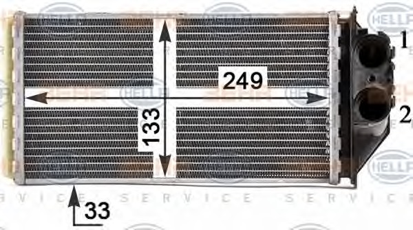 HELLA Fűtőradiátor 8FH351315-471