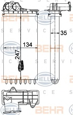 HELLA Fűtőradiátor 8FH351315-561