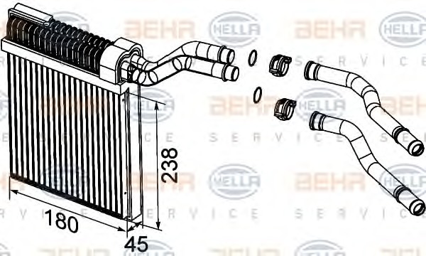 HELLA Fűtőradiátor 8FH351315-621